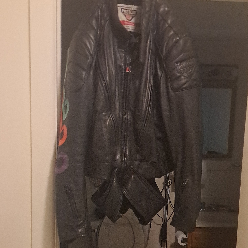 Men Firstgear Heavy Really Heavy Moorcycle Jacket With Padded Elbows Lining Inc